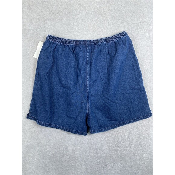 New GW Sport Pull On Blue Denim Shorts Women's 3X Stretch elastic Waist Drawstri - Picture 7 of 7